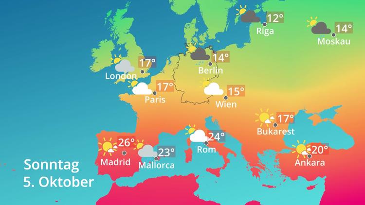 Europa: Wie wird das Wetter?