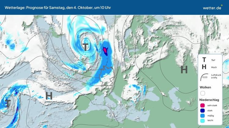 Die Wetterlage der kommenden 5 Tage