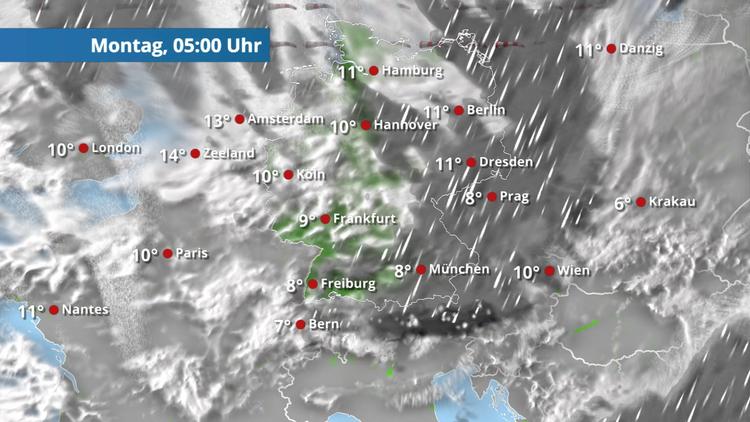 Mit Regen und Wind durch die Nacht