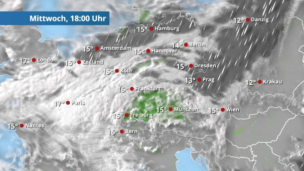 Viele Wolken und teils Regen
