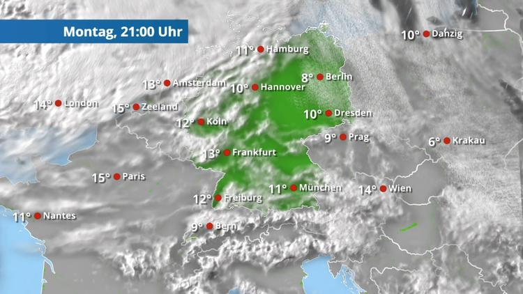 Viele Wolken und Nebel, selten Regen