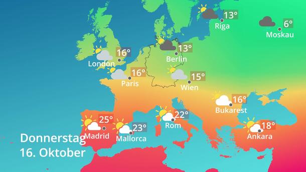 Europa: Wie wird das Wetter?