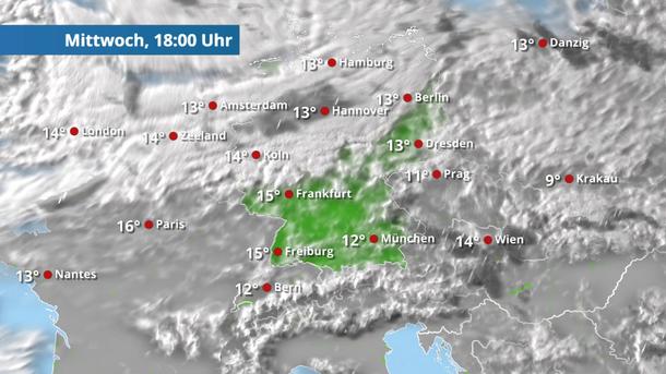 Viele Wolken, teils ein bisschen Regen