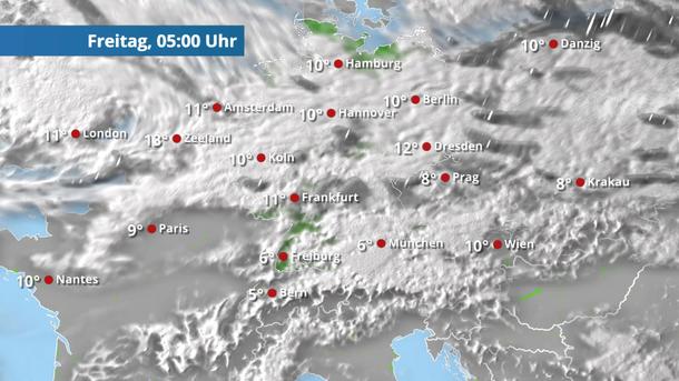 Immer noch Regen dabei, aber Sonne am Horizont