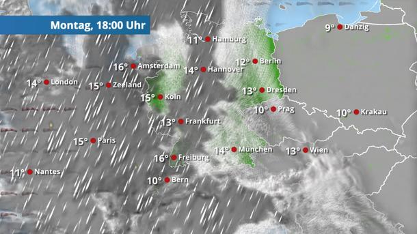 Regenfront zieht über den Westen