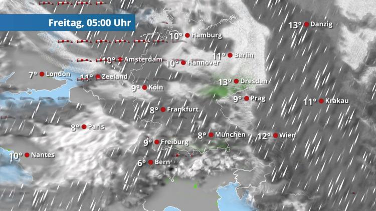 Die Nacht noch mit viel Regen