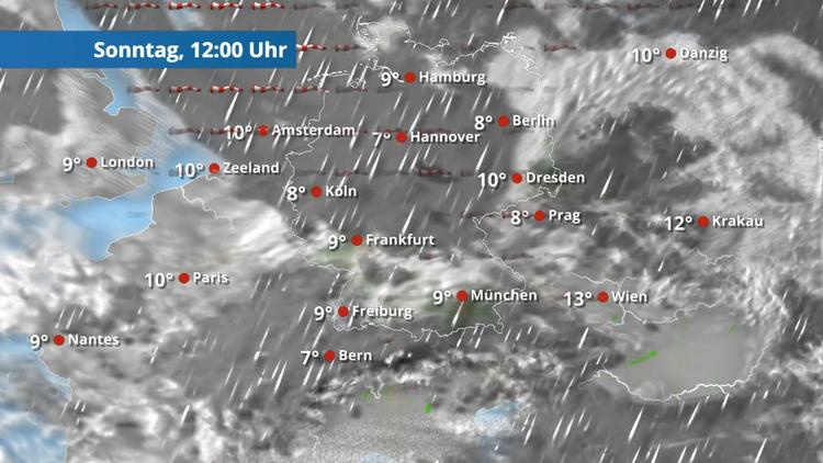 Viel Regen und sogar Schnee