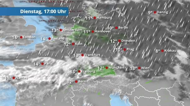 Viel Regen und im Norden Sturm