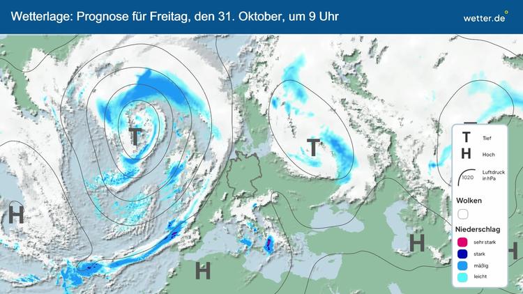 Die Wetterlage der kommenden 5 Tage