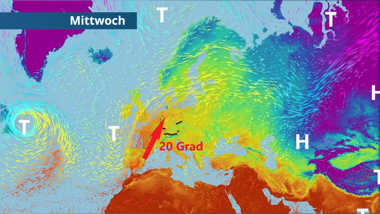 Hier schwappt die 20-Grad-Wärme nach Deutschland