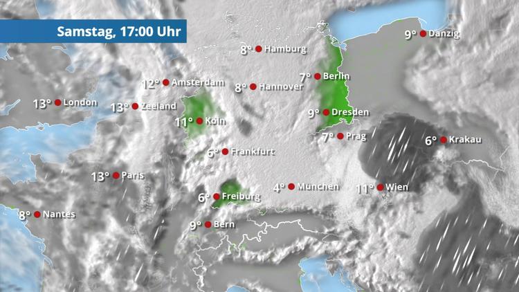 Wolkendecke bleibt dich, später kommt Regen