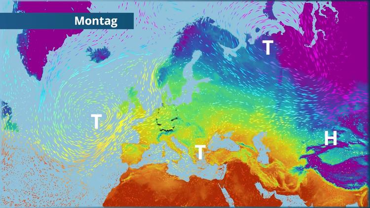 Atlantiktief schaufelt Wärme nach Deutschland