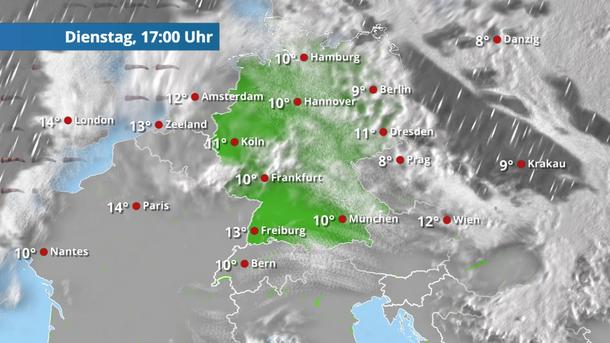 Regen zieht über den Osten ab