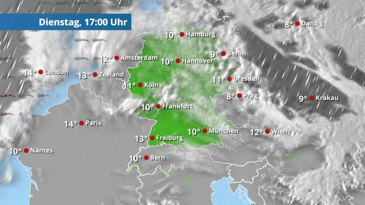 Regen zieht über den Osten ab