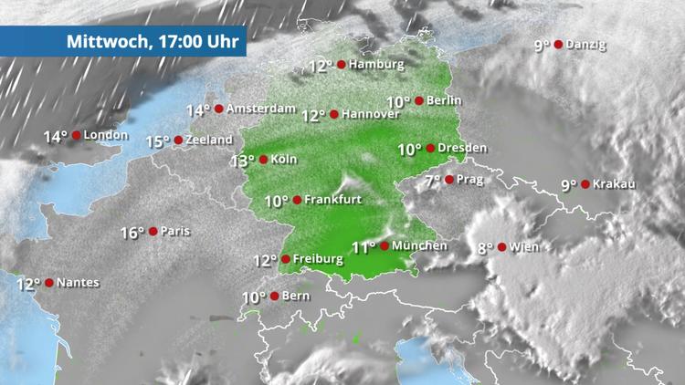Wolkendecke löst sich auf und lässt Sonne durch