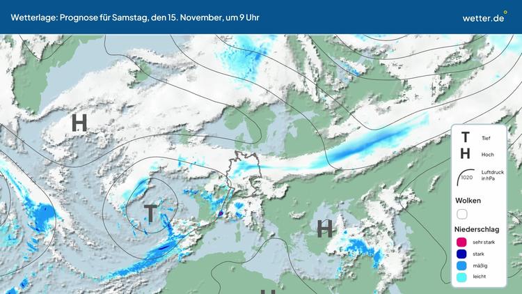 Die Wetterlage der kommenden 5 Tage