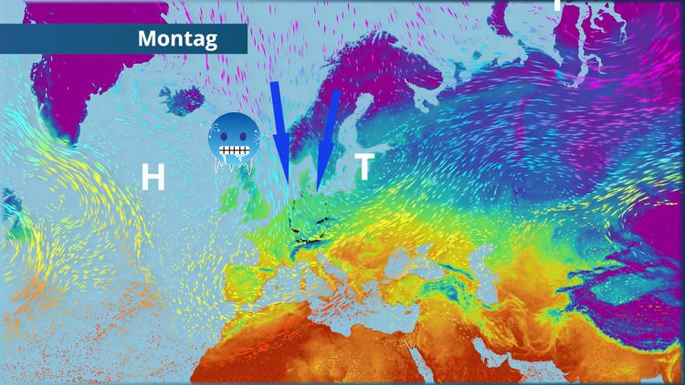 Hier bringt die Polarluft den Winter nach Deutschland