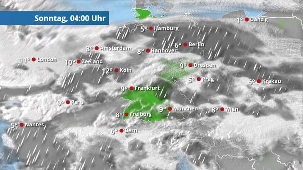 Regen macht sich weiter breit