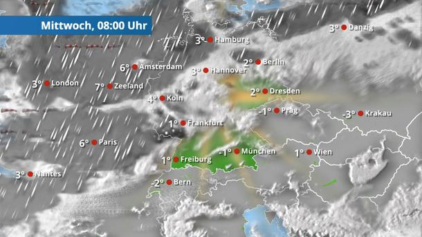 Tief Talat in Aktion: Schnee und Schneeregen ziehen übers Land