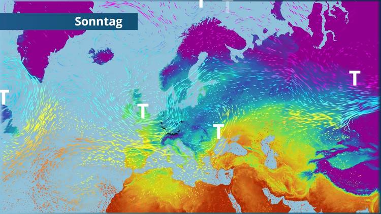 Ab Sonntag drückt ein Tief die Kälte weg
