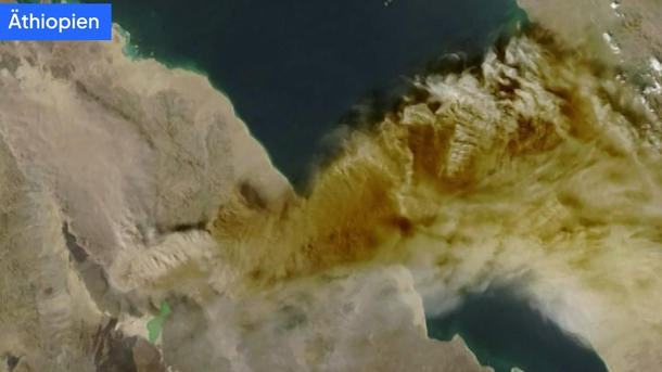 Hayli Gubbi in Äthiopien sorgt für Flugausfälle