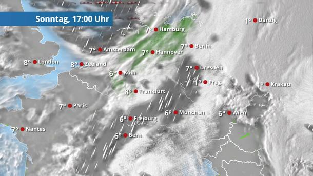 Ein Regenband zieht durch