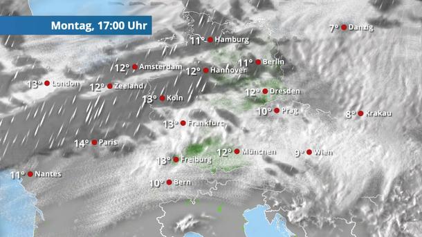 Ein eher nasser Montag - der Süden im Glück