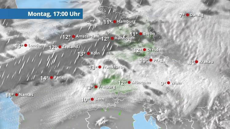 Ein eher nasser Montag - der Süden im Glück
