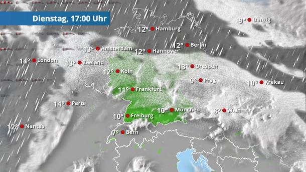 Regen im Norden - Sonne im Süden