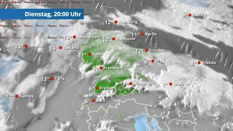 Hier bringt Tief Helmut neue Regenwolken