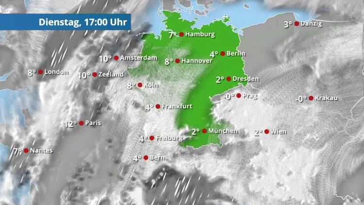 Viel Sonnenschein, bevor es von Südwesten zuzieht