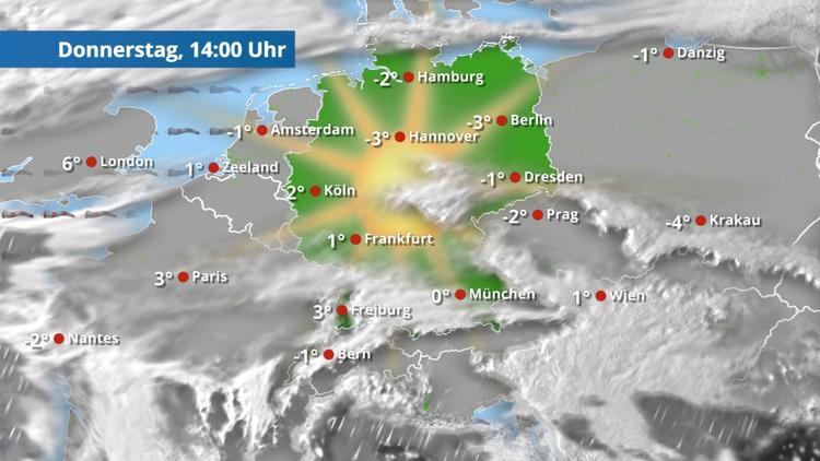Viel Sonne am kalten Weihnachtstag