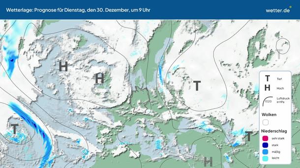 Die Wetterlage der kommenden 5 Tage