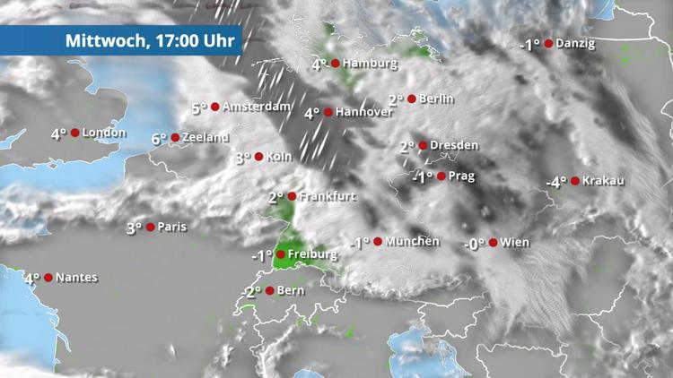 Die Sonne ist weg - Wolken, Regen und Schnee ziehen auf