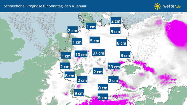 Winter ist da: Die Schneehöhen steigen und steigen