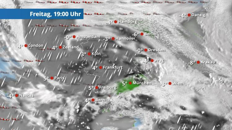 Schnee breitet sich jetzt wieder südwärts aus