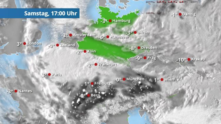 Süden bekommt wieder Schnee, Norden nur noch Schauer