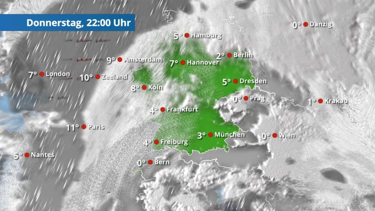 Regen nur noch im Westen und Nordwesten