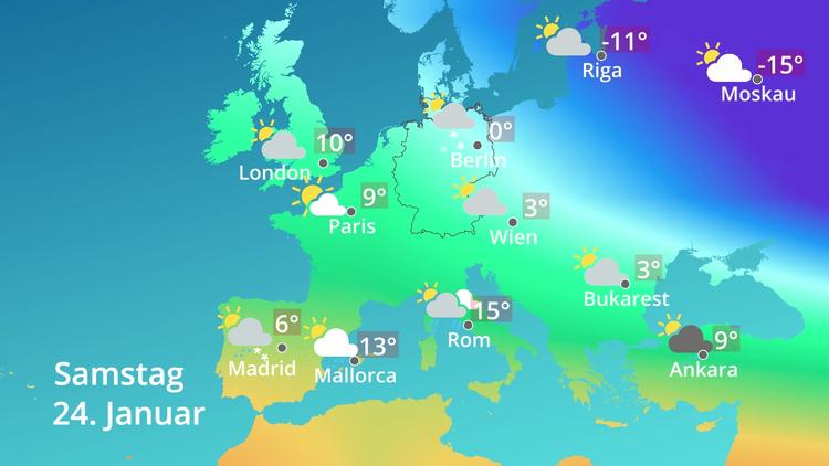 Europa: Wie wird das Wetter?