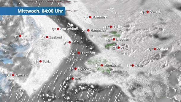 Neue Regen-, Schnee- und Eisfront