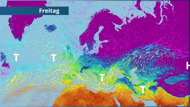 Grenzwetterlage: Eisige Kälte im Nordosten - milde Luft im Südwesten