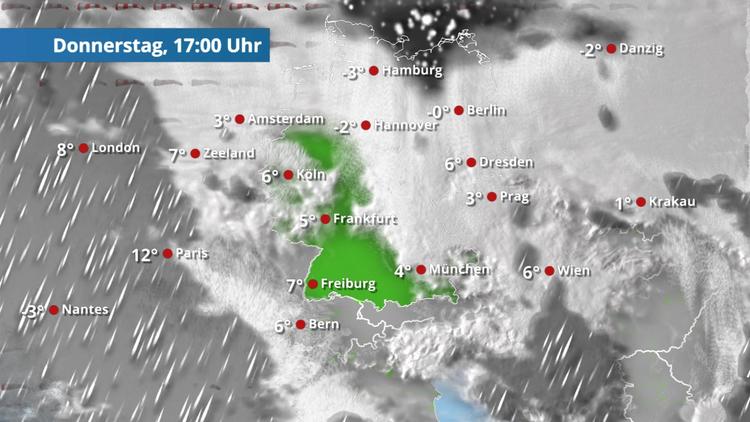 Schnee im Nordosten Deutschlands