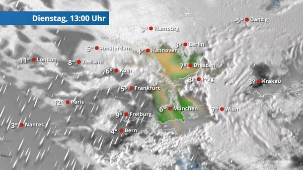 Von Westen Regen, sonst teils länger freundlich und trocken
