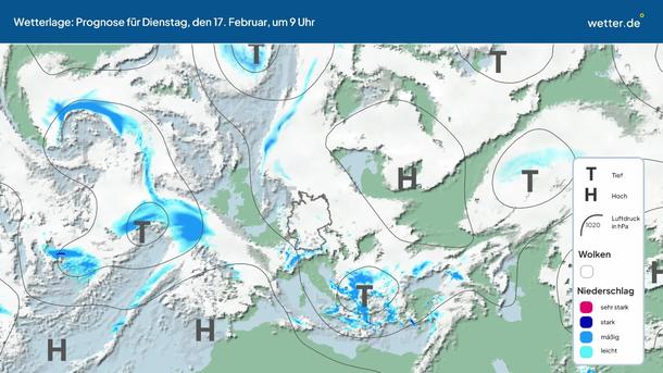 Die Wetterlage der kommenden 5 Tage
